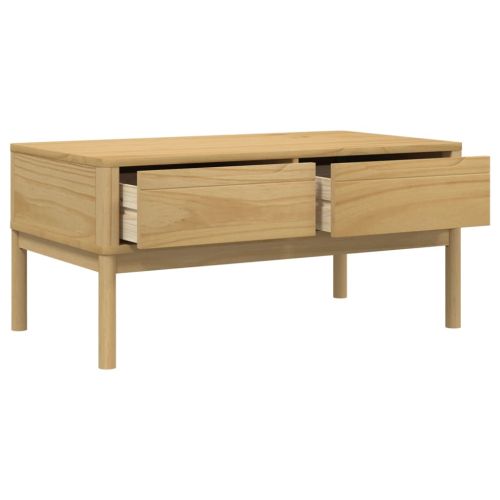 Кафе маса FLORO, восъчнокафява,99x55,5x45см, борово дърво масив