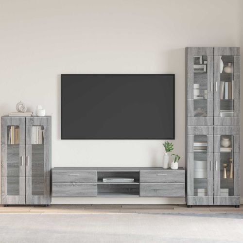 Служебен шкаф FLORIN 55,5 x 29 x 100 см Сив Сонома