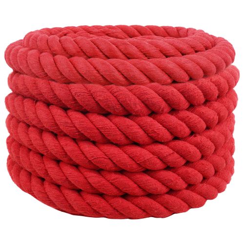 Памучен канап 36 mm 10 m Червено 100% Памук