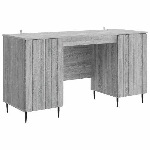 Бюро с рафт Сива сонома 142,5 x 50 x 75 см Инженерна дървесина