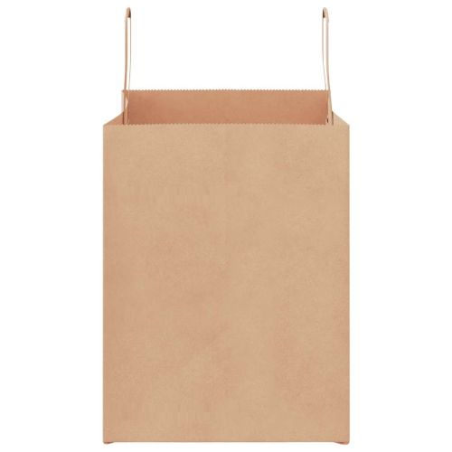 Хартиени торбички 250 бр с дръжки кафяви 32x22x28 см