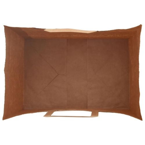 Хартиени торбички 250 бр с дръжки кафяви 32x22x28 см