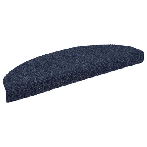 Изтривалки за стълби, самозалепващи се, 10 бр., 65x21x4 см, сини, полукръгли, големи
