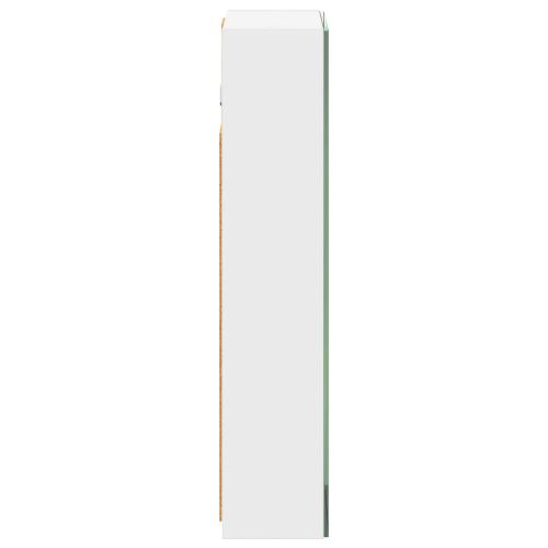 Шкаф с огледало за баня Бяло 30 x 10,5 x 50 см
