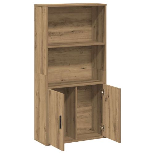 Библиотека, дъб артизан, 60x24x120 см, инженерно дърво