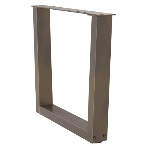 Крака за масичка за кафе, V-образни, 2 бр., естествена стомана, 50 x (42-43,3) см, стомана
