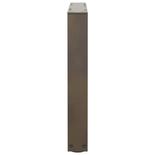 Крака за масичка за кафе, V-образни, 2 бр., естествена стомана, 50 x (42-43,3) см, стомана
