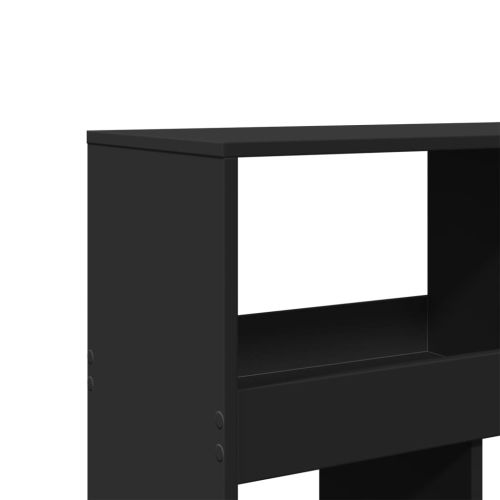 Библиотека, черна, 100x33x125,5 см, инженерно дърво