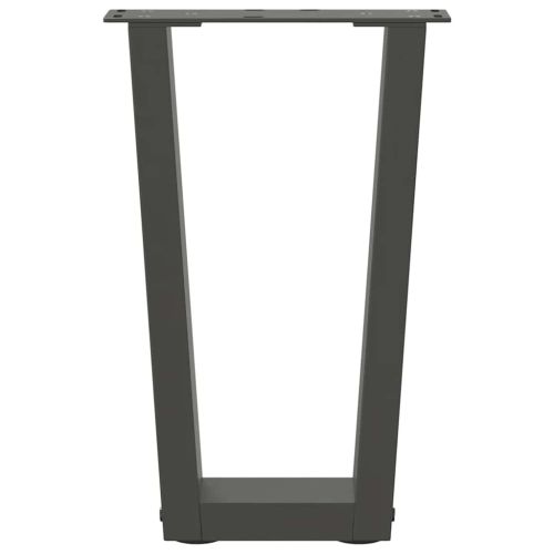 Крака за масичка за кафе, V-образна, 2 бр., антрацит, 28 x (42-43,3) см, стомана