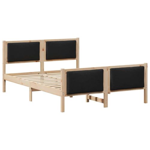 Рамка за легло с таблото Черно 160 x 200 cm текстил