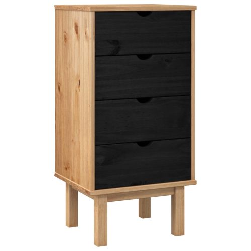 Плика OTTA Черно 45 x 39 x 90 см Масивна борова дървесина