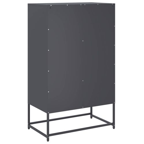 Висок шкаф, антрацит, 68x39x111,5 см, стомана