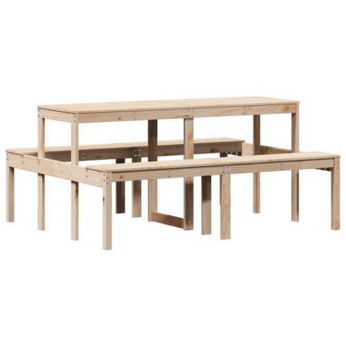 Маса за пикник 160x134x75 см борово дърво масив