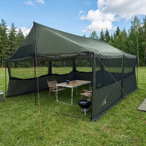 Семейна палатка Военнозелен 450 x 400 x 265 см