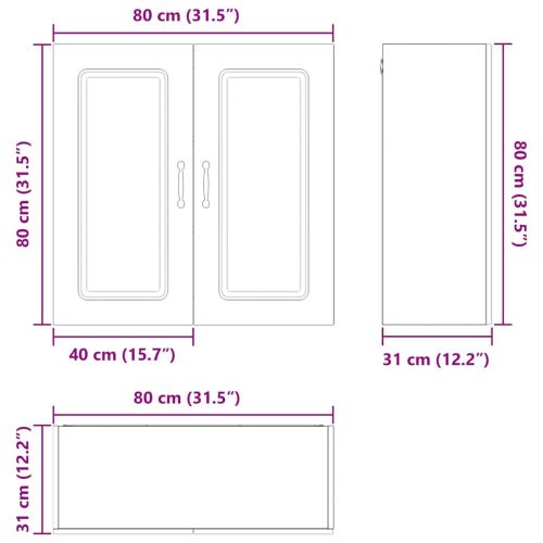 Панел за миялна машина Kalmar Сонома дъб 80 x 31 x 80 см