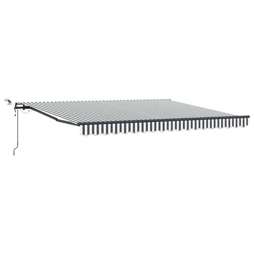 Прибираща се тента Антрацит и бяло 400 × 300 cm Полиестер