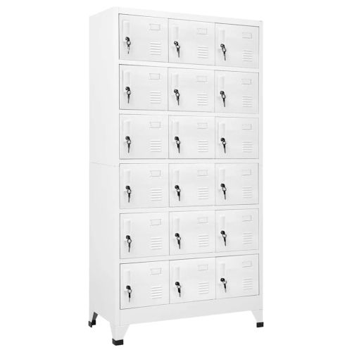 Заключващ се шкаф с 18 отделения, метал, 90x40x180 см