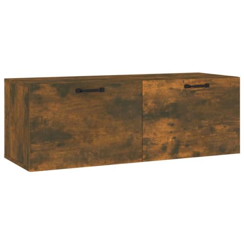 Стенен шкаф, опушен дъб, 100x36,5x35 см, инженерно дърво