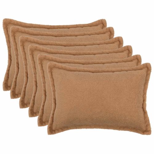 Калъфка за възглавница 6 pcs HOUTEN Бежово 50 x 80 cm Букле