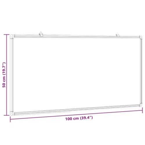 Магнитна бяла дъска 100x50x1,7 см алуминий