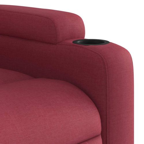 Масажен изправящ наклоняем стол, виненочервен, текстил