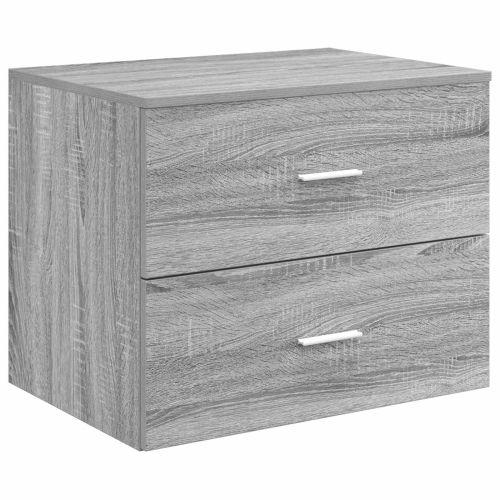 Шкаф за баня с монтаж на стена Сив Сонома 62,5 x 44,5 x 50 см