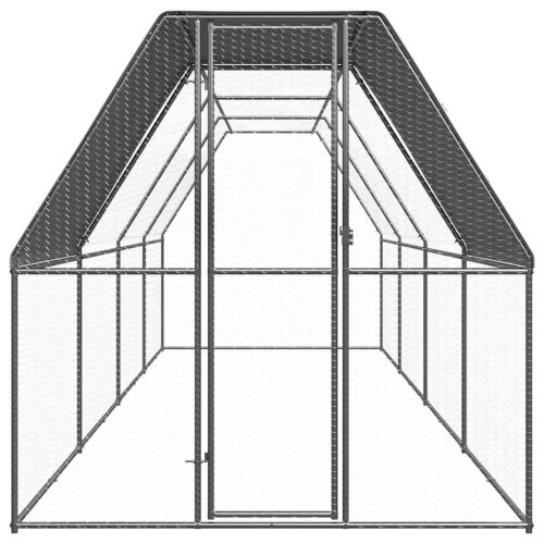 Птичарник на открито, 2x8x2 м, поцинкована стомана