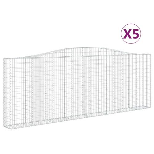 Габионни кошници арка 5 бр 400x30x140/160 см поцинковано желязо