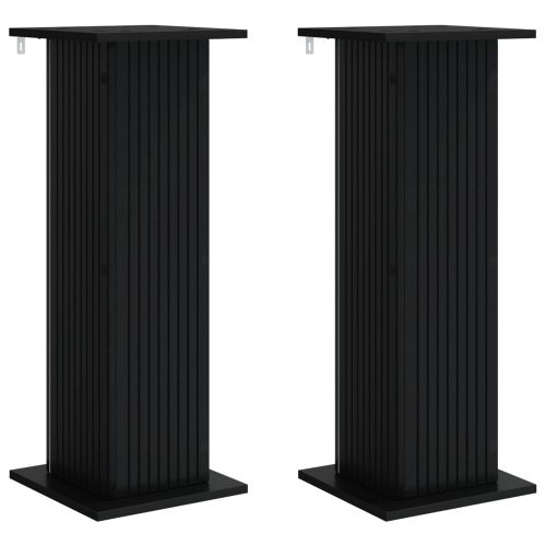 Стойка за растения 2 бр. Черно 30,5 x 30 x 80,5 см
