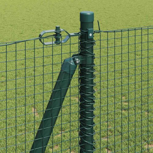 Заварена мрежа от тел с бетонен основание 10 x 1,2 м Зелено