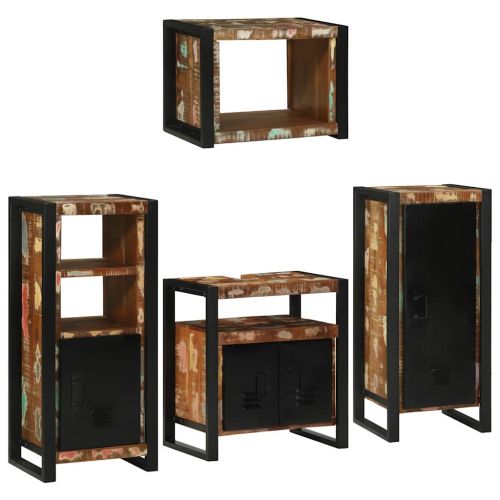 Комплект мебели за баня 4 бр. Многоцветен 55 x 35 x 60 см