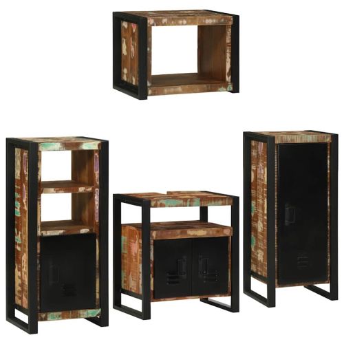 Комплект мебели за баня 4 бр. Многоцветен 55 x 35 x 60 см