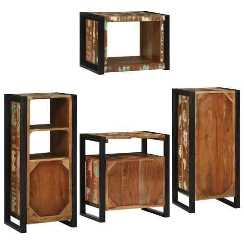 Комплект мебели за баня 4 бр. Многоцветен 55 x 35 x 60 см