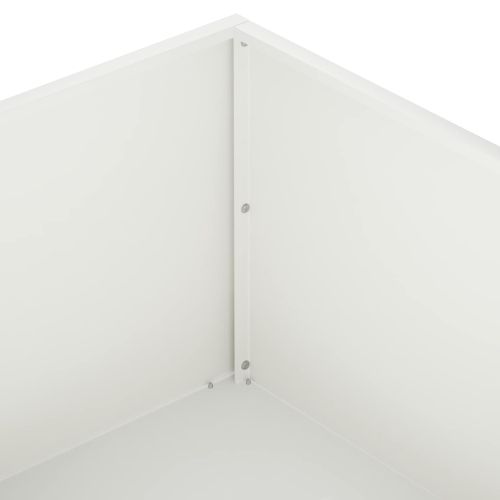 Градинска саксия Бяло 80 x 80 x 30 cm Студено валцована стомана