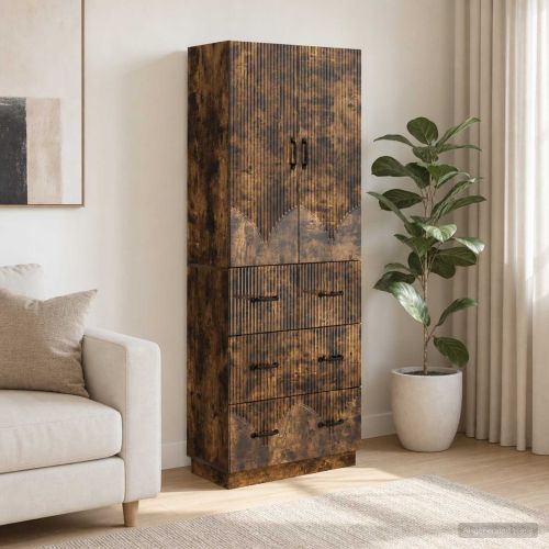 Комплект шкафове 2 бр. 66 x 34,5 x 87 см Инженерна дървесина