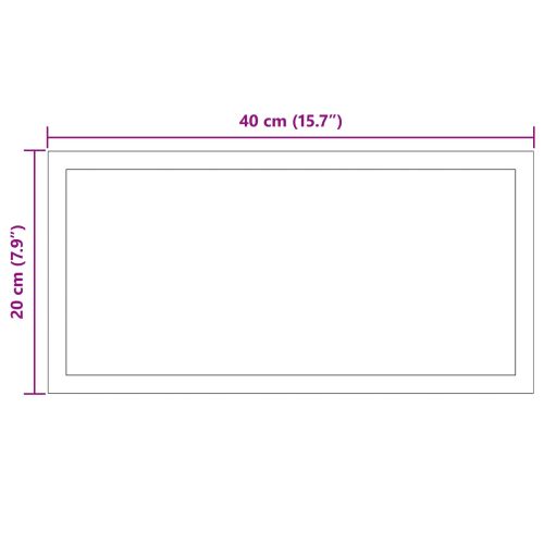 LED огледало за баня Прозрачен 40 x 20 cm закалено стъкло
