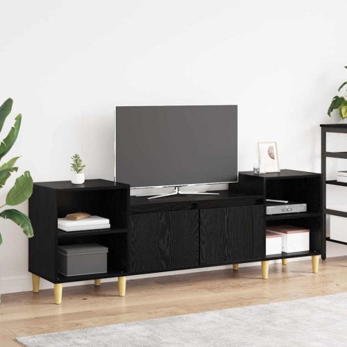 ТВ шкаф 160 x 35 x 55 см Черния дъб Инженерна дървесина
