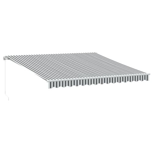 Прибираща се тента Антрацит и бяло 400 × 350 cm