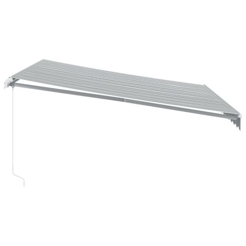 Прибираща се тента Антрацит и бяло 400 × 350 cm