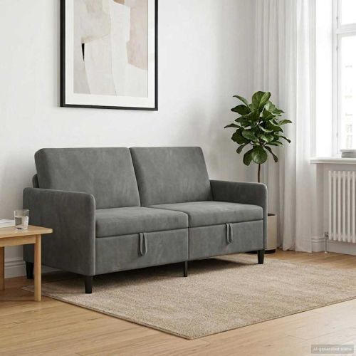 Диван с storage Тъмносиво 172 x 78 x 87 см Полиестер