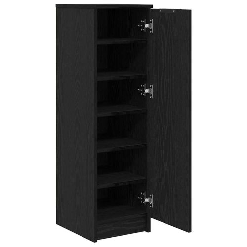 Шкаф за обувки с рафт с врата Черния дъб 29,5 x 35 x 101 см