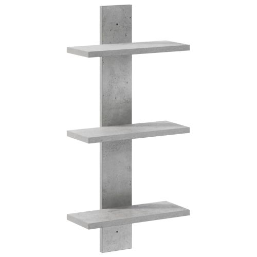 Стенен рафт Бетонно сиво 30 x 13.5 x 64.5 cm