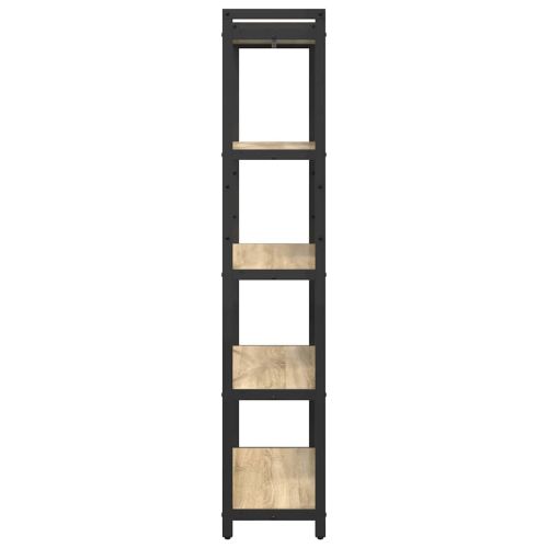 Рафт за книги 80 x 30 x 155 см Инженерна дървесина Сонома дъб