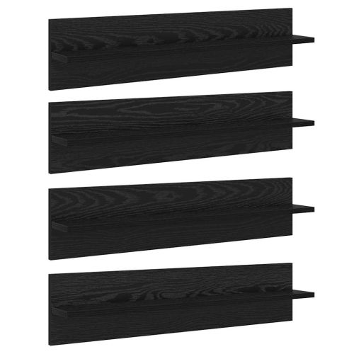 Стени за рафтове 4 бр. Черния дъб 80 x 11,5 x 18 см