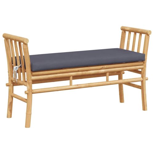 Градинска пейка 2 -Seater 110 x 38 x 65 см бамбук Кафяво