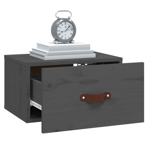 Нощни шкафчета за стенен монтаж, 2 бр, сив 40x29,5x22 см