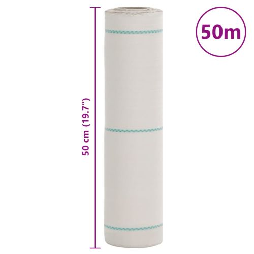 Мембрана против плевели, бяла, 0,5x50 м, PP