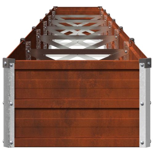 Вдигната леха за градина Ръждясало 480 x 40 x 24 см картон