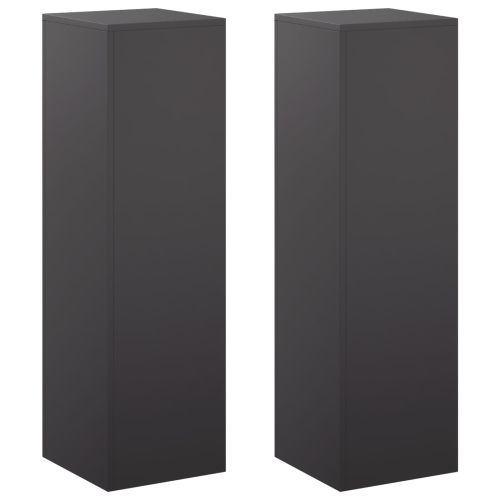 Стойка за растения 2 pcs Черно 30 x 30 x 100 см Стомана