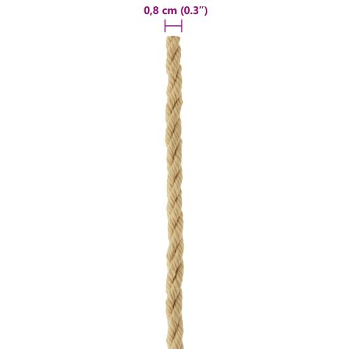 Въже за лодка 8 mm 250 m Натурално